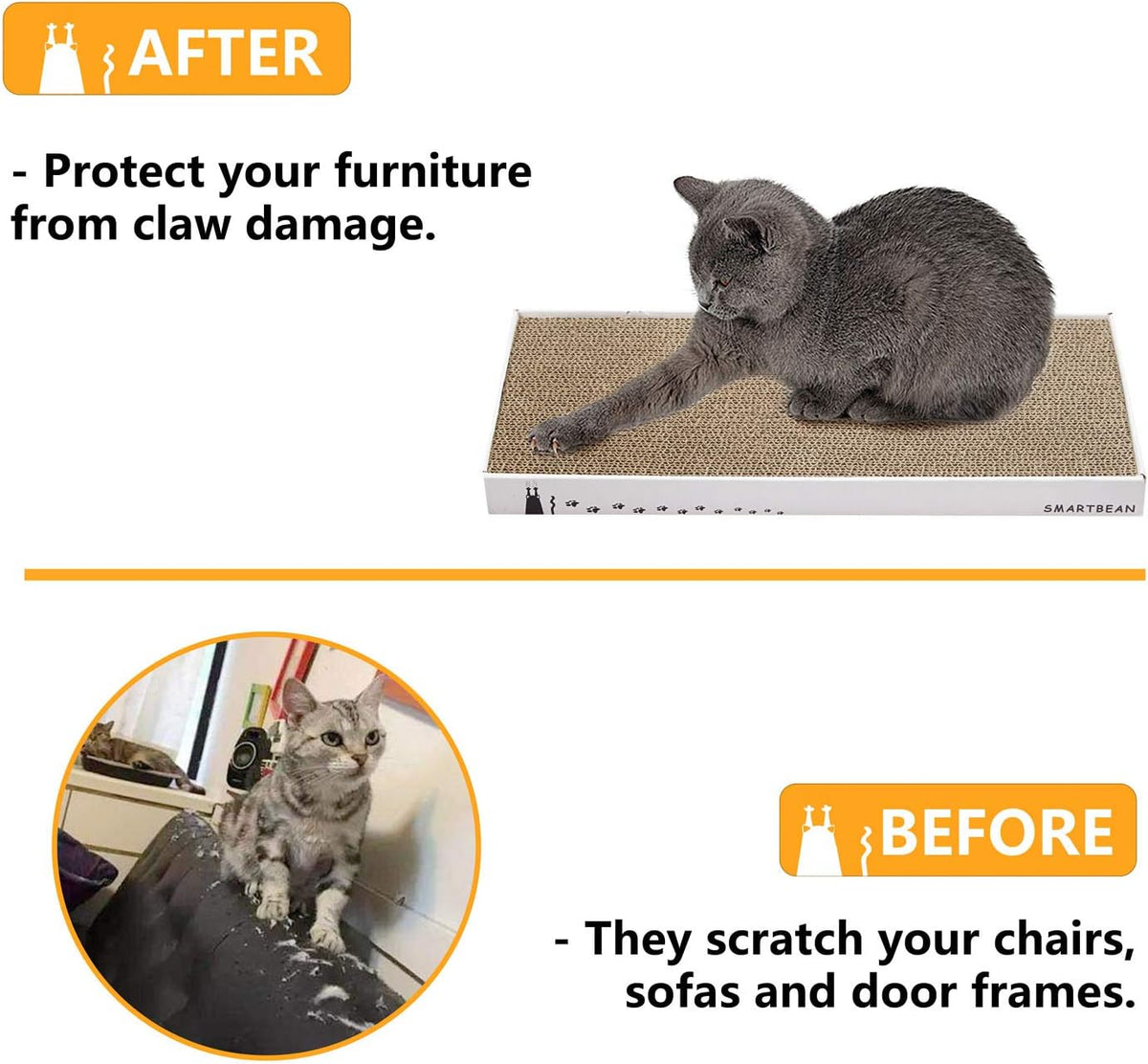 Oval Sturdy Cat Scratching Cardboard Pad Breathable Cat Scratch Pad - Scratch Pad - 1 pc - image 4