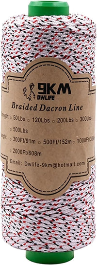 9KM DWLIFE braided dacron kite string in red polyester line - view 2