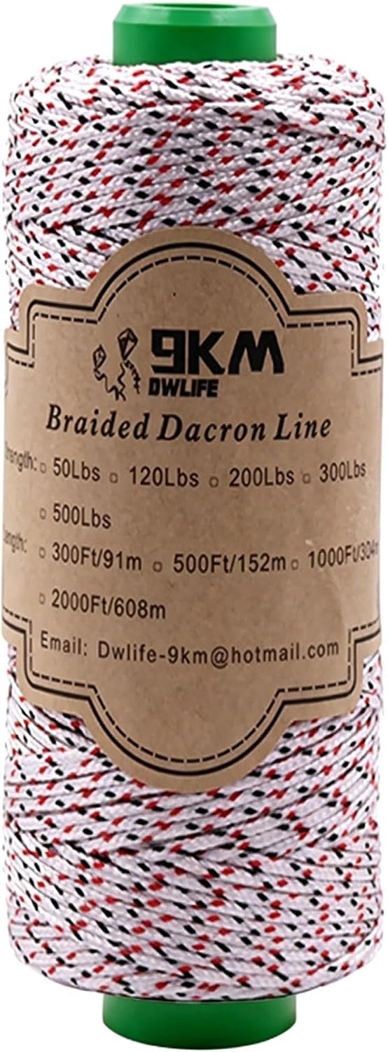 9KM DWLIFE braided dacron kite string in red polyester line - view 2