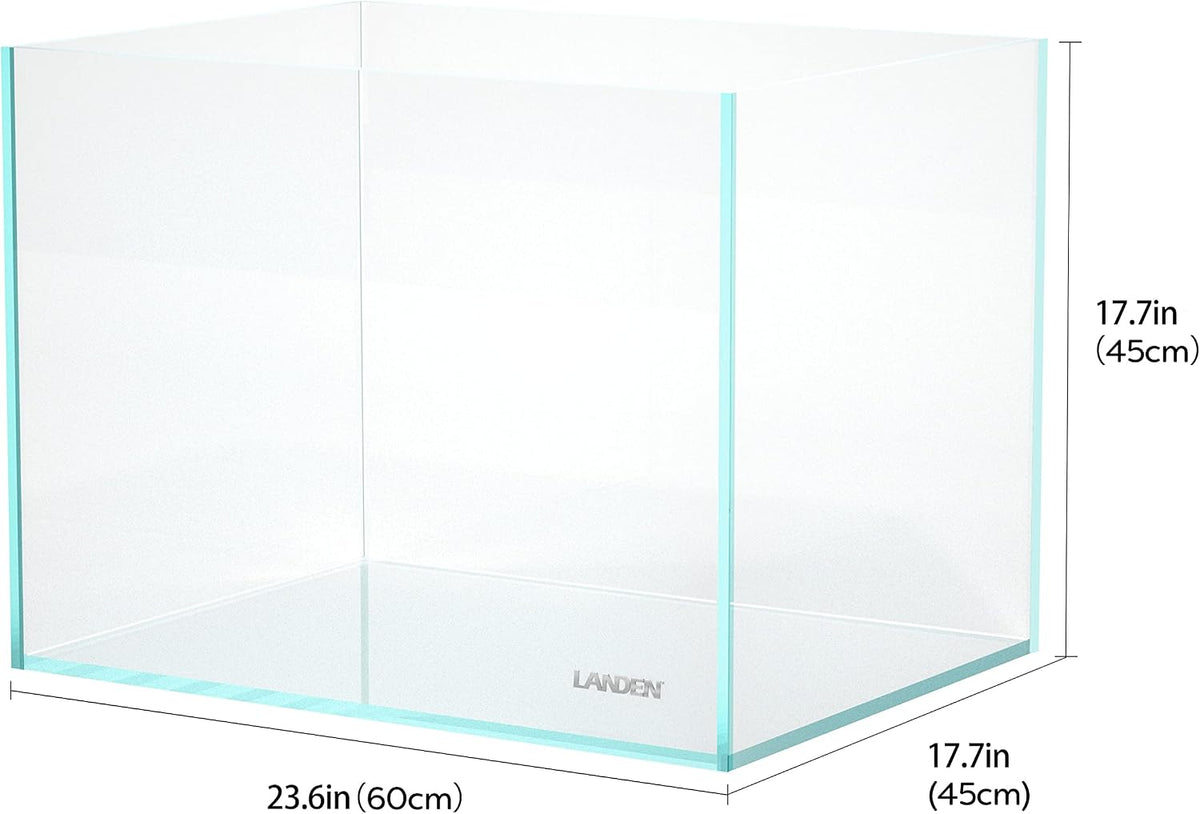 Aquarium 75H 37 Gallon Ultra Clear Glass Rimless Fish Tank – Essentials for Fish - Standard / 30Gal W23.6×D17.7×H17.7 in(60x45x45cm) - image 2