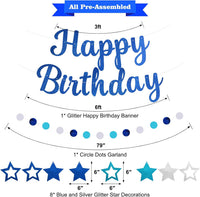 Halloween Birthday Banner - Blue / Star