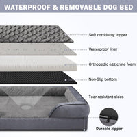 Orthopedic Dog Beds Large Sized - Dark Grey / XL (42"x 32"x 7") - image 4