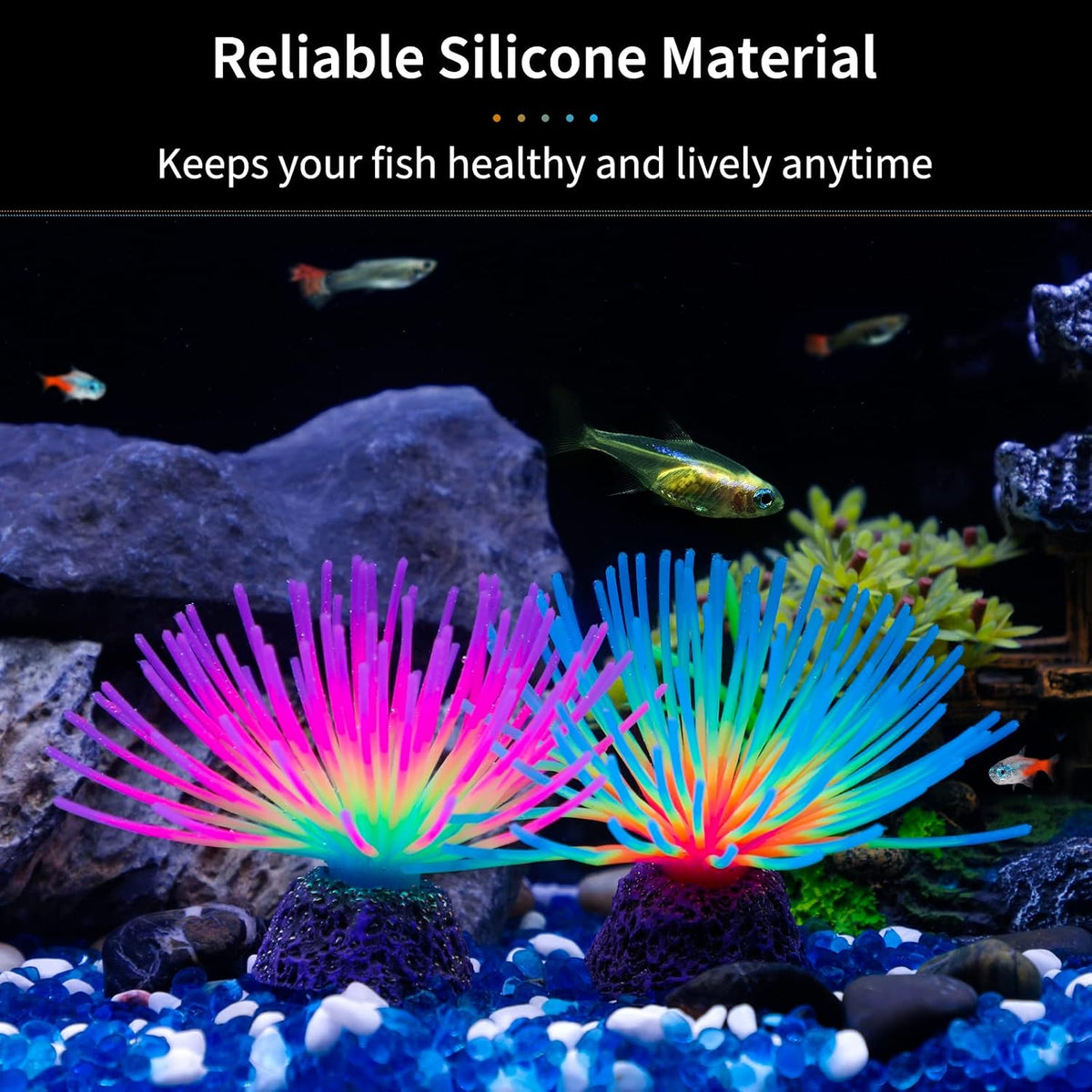 Uniclife Aquarium Imitative Rainbow and Iridescent Blue Sea Urchin - image 2