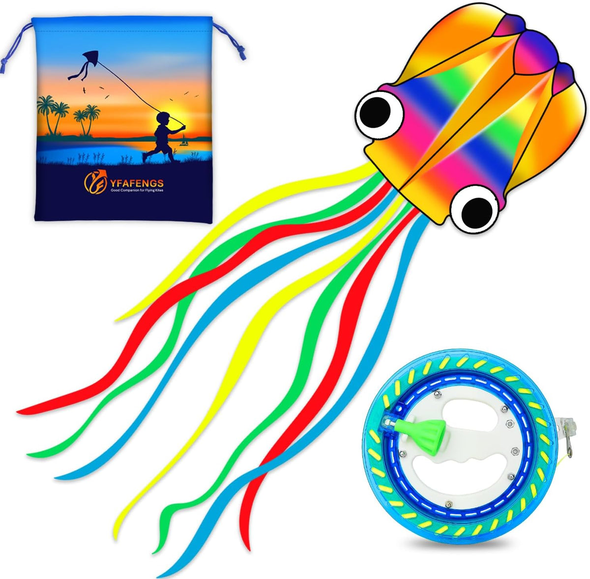 Yfafengs large octopus kite in waterproof cloth for kids and adults - view 3