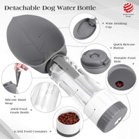Upgraded Dog Water Bottle - 20oz/Grey - image 2