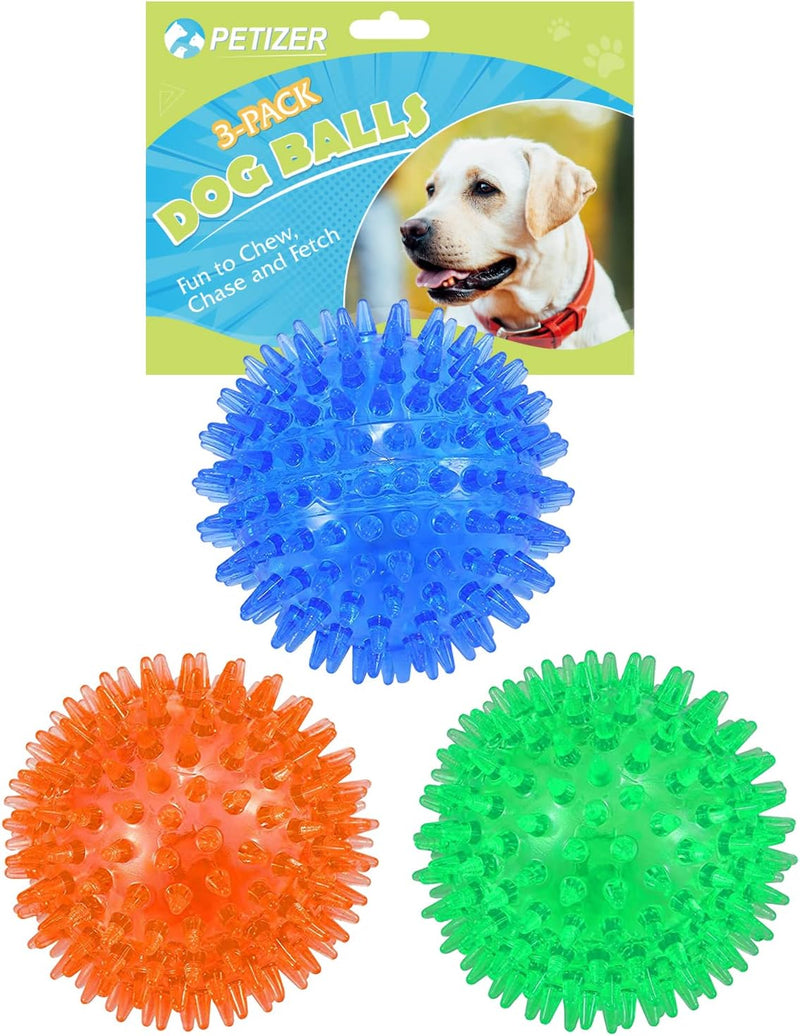6 Pack 2.5” Squeaky Dog Toy Balls, Floating Dogs Pool Balls - 2.5" (Small Dog) / Blue+Orange+Green