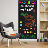 Magnetic Whiteboard Contact Paper - Black 1pc / 79"W x 18"H