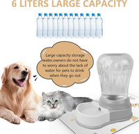 1.6 Gallon Automatic Gravity Dog Water Dispenser, BPA-Free, Grey – Essentials for Dogs - Premiun 1.6 Gal+Non-Slip Mat - image 2