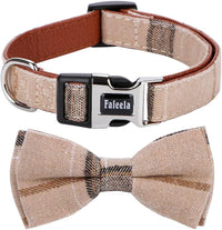 Faleela Soft &Comfy Bowtie Dog Collar - Medium (Pack of 1) / Brown
