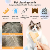 TemApex 2-piece pet comb for dogs and cats with long and short stainless steel teeth - view 3