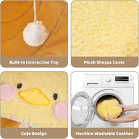 EHEYCIGA Cat Tunnel Bed for Indoor Cats, Cute Cat Donut Toy Tunnel for Small Large Cats with Washable Circle Cushion, Peekaboo Pet Cave Play Tunnel for Kitten, Puppy, Rabbit