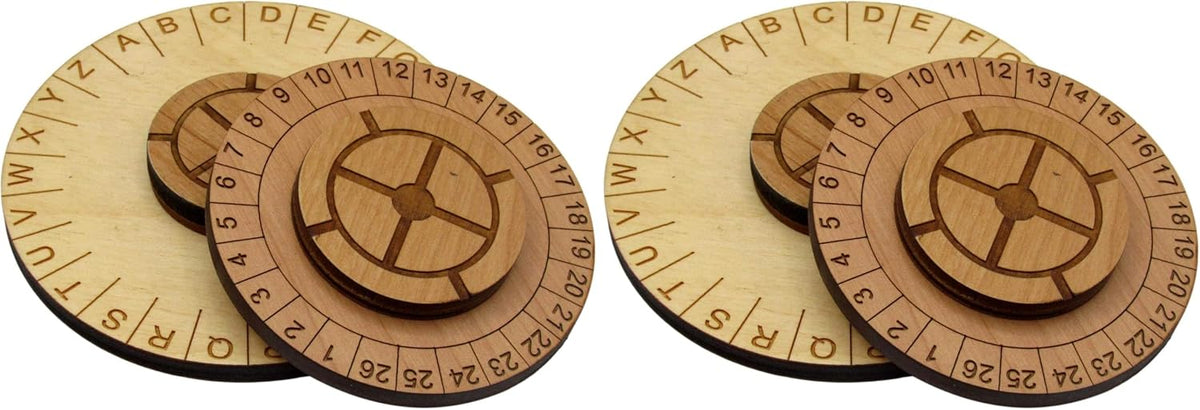Creative Escape Rooms Hide and Seek laser engraved cipher wheel decoder, 2 pack - view 4