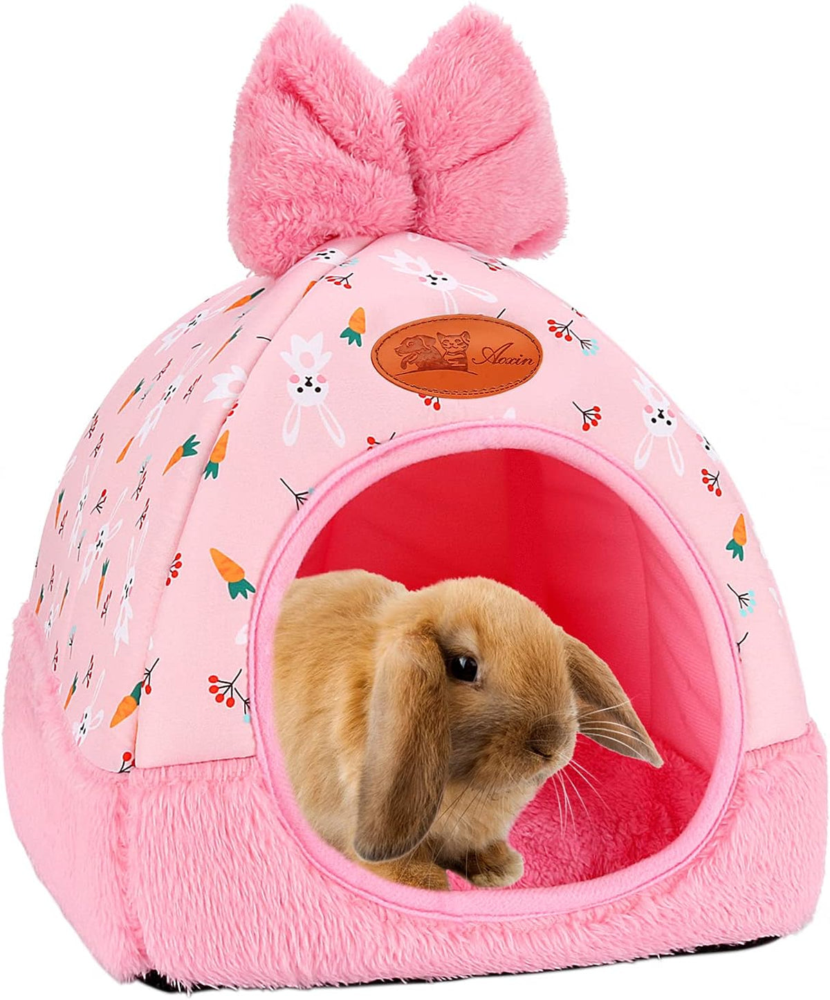 YUEPET Bunny Hideout House, Rabbit Bed - Carrot