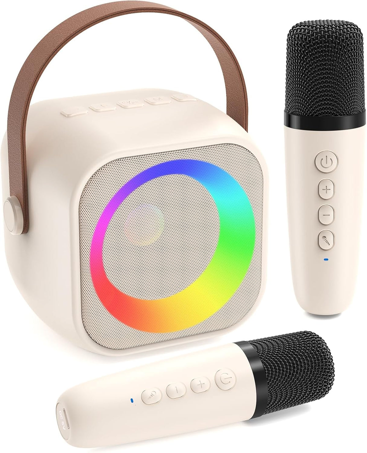 Karaoke Machine for Kids, Toys for 3-12 Years Old Girls Gifts – Fun for Kids & Family - Beige