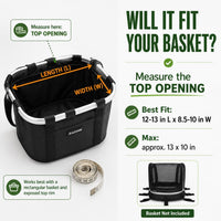 Dog Bike Basket Cover, Drawstring Mesh Pet Safety Cover - 11.4"L x 9.8"W x 10.2"H - image 2