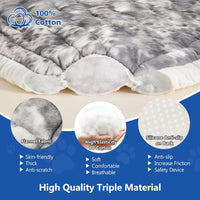 Thickened Dog Bed for Car Back Seat, Upgraded Bottom Non-Slip - Grey-white - image 2