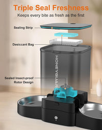 HoneyGuaridan Automatic Cat Feeder for 2 Cats - 3.5L WIFI - image 4