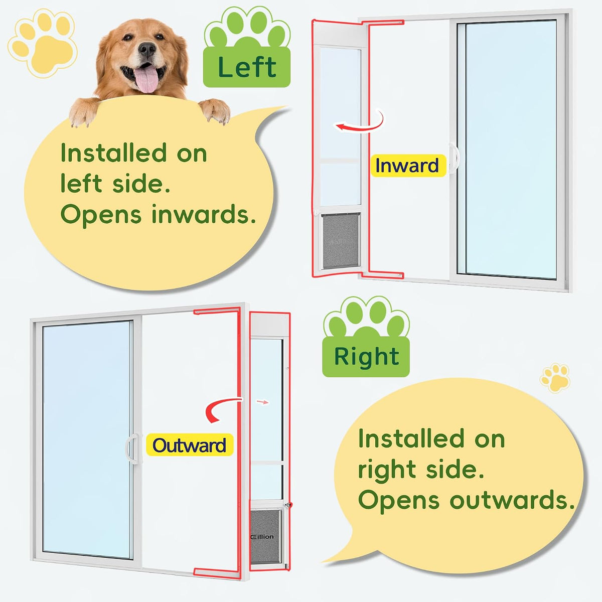 Large Dog Door for Sliding Glass Door - 96" Sliding Door / Xlarge - 3 Flap - image 4