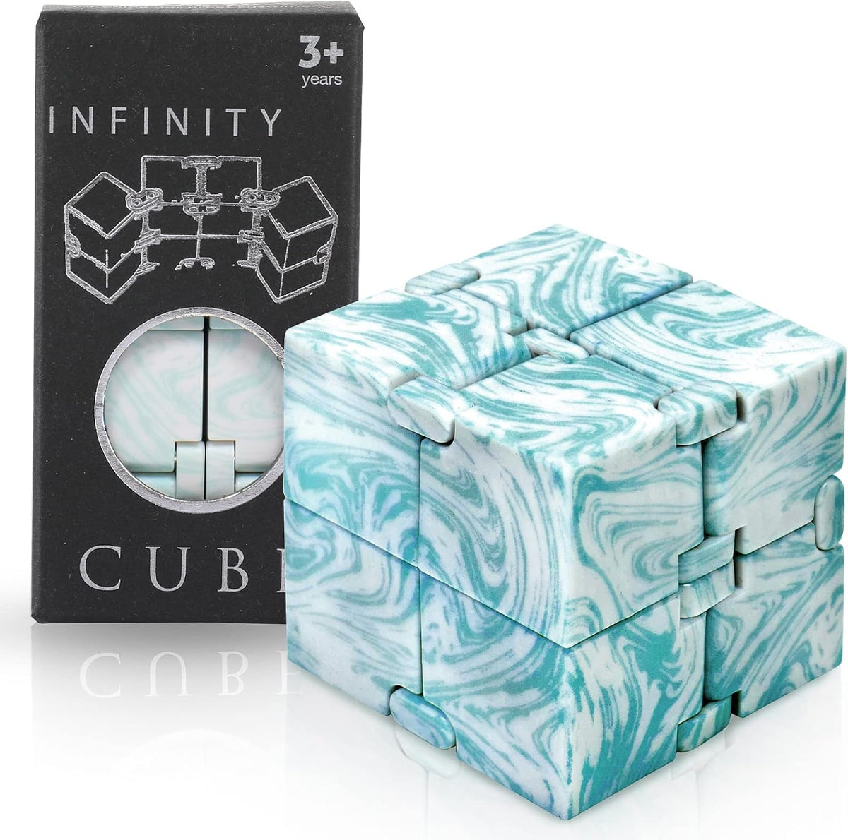Infinity Cube Fidget Toys for Kids - Marble / 1.5 x 1.5 Inches