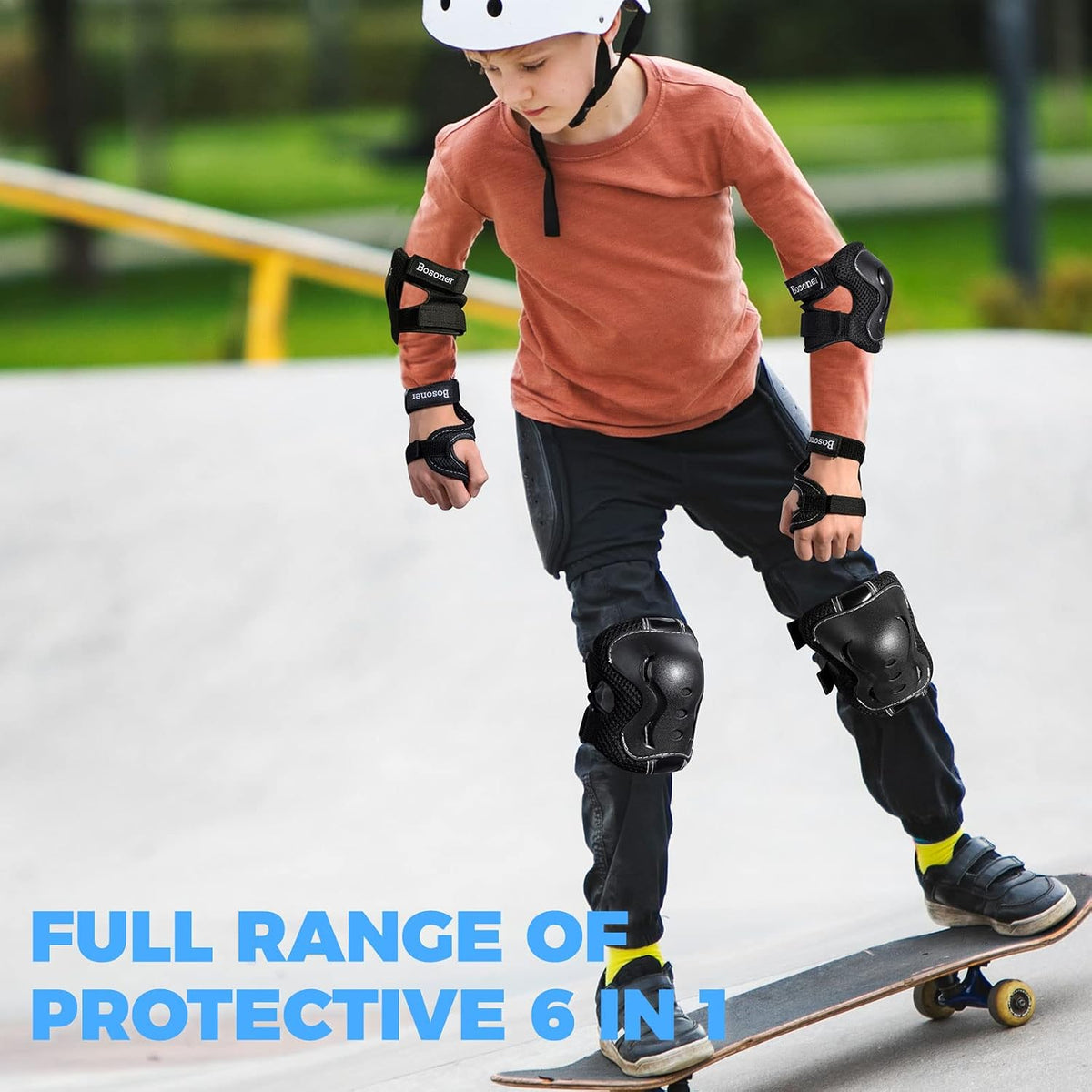 BOSONER knee pads for kids set with elbow pads and wrist guards - view 29