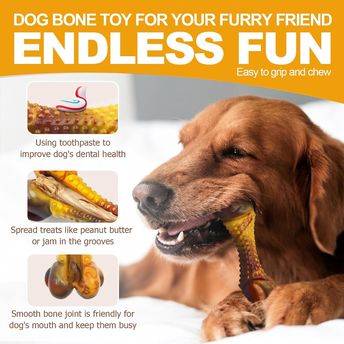 Dog Chew Toys for Aggressive Chewers - Bacon - image 3