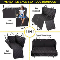 Dog Car Seat Cover, Heavy Duty Hammock - XL / Black - image 3