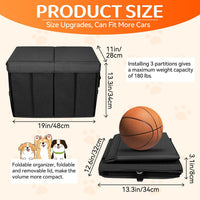 Car Seat Extender for Dogs - Black-M-19 x 11x 13.3 in-(up to 200LBS) - image 2