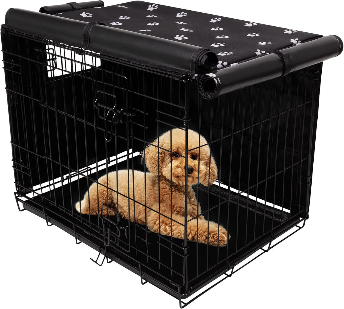 Pet Prime Dog Crate Cover Indoor/Outdoor Durable Windproof 600D - 36 Inch (36"x23"x25") - image 2