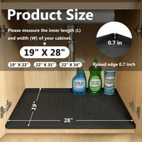 MateeyLife Silicone Waterproof Mat for Dog & Cat Food Mat 19"X12" – Essentials for Dogs - 19''W x 28''L / Classic Black - image 2