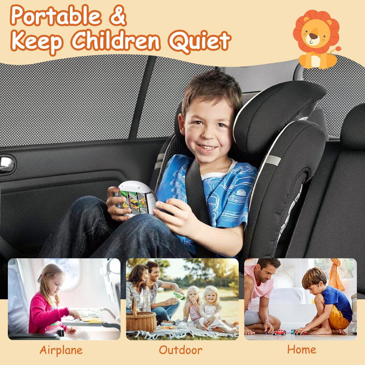 Rotating Puzzle for Toddlers Kids 3+, Travel Essentials Toys – Fun for Kids & Family - Transportation - image 4