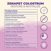 Zenapet Cat Colostrum Plus Superfood Supplement, 240 Day Supply Bovine Colostrum Powder, Cat Probiotic for Immune Support, Digestive Health, Allergy Relief, Joint Support, and Skin/Coat Health