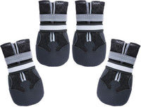 Dimicoo Breathable Dog Boots for Medium Large Dogs - Black / L (Insole Width 2.6")for 44~66lb