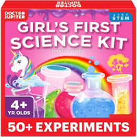 Doctor Jupiter Girls' First Science Experiments Kit for Kids Ages 4+ – Fun for Kids & Family - Girls' First Science Kit Starter: 4+