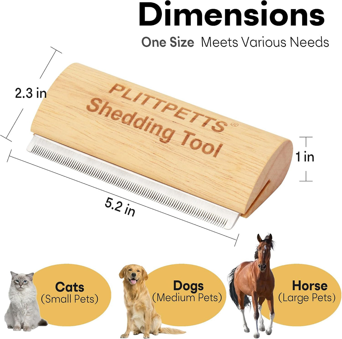 Dog Brush for Shedding, Deshedding Grooming Tool for Dogs, Cats – Essentials for Dogs - 5.2 Inch - image 2