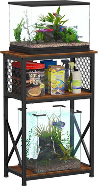 Snughome 10 Gallon Aquarium Stand - Rustic Brown