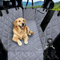 Dog Car Seat Cover for Back Seat with Safety Belt Universal Fit – Essentials for Dogs - Gray / Truck