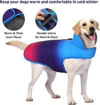 Waterproof Dog Winter Coat - Gradient Blue / S(Chest Girth:12.6-16.1") - image 3