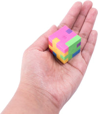 Super Z Outlet 12 Pack Colorful Puzzle Erasers Miniature Pencil - Cube - image 2