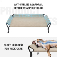 Veehoo Cooling Elevated Dog Bed - Beige Coffee / 39.5"L x 28.0"W x 12.0"Th - image 2