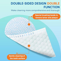 PET Teeth Cleaning Wipes for Dogs & Cats,Gentle Pet Dental Care Wipes with Massaging Micro-Brushing Beads, Remove Bad Breath & Plaque.Dog Toothbrush & Tooth Brushing Kit-Unscented