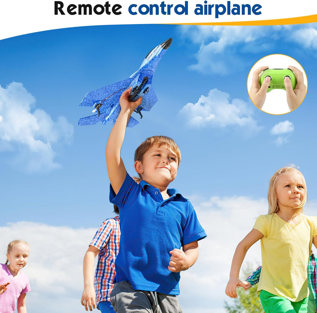 Kimmol RC plane remote control airplane toy, Su-35 model in EPP foam with LED lights - view 7