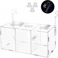 Fish Breeding Box, Acrylic Isolation Box Aquarium Hatchery Incubator with Suction Cups for Newborn