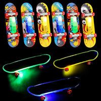 Beselley light up finger skateboards, set of 25 LED fingerboards with random deck patterns