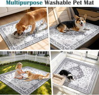 Washable Pee Pads for Dogs, Non-Slip Potty Pads - Grey Medallion / 24"x18" (Pack of 2) - image 3