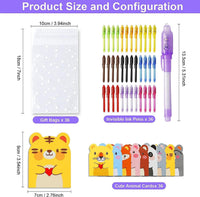 DazSpirit 36 invisible ink pens with built-in UV light, animal cards and gift bags - view 10