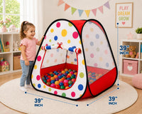 Kiddey kids play tent with 100 colorful balls, mesh windows and pop-up frame - view 4