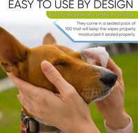MAGICARE Pet Wipes – 100 pcs Dog Wipes – 8x8 Inch Unscented Dog Paw Cleaner Wipes for Body, Ears, Face, and Skin – Ultra Thick and Soft with Hypoallergenic Formula – Ideal Pet Wipes for Dogs & Cats