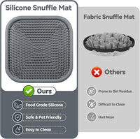 Silicone Snuffle Mat for Dogs 23.6"x 15.7" Large Slow Feeder Mat - Grey:23.6"x23.6" - image 4