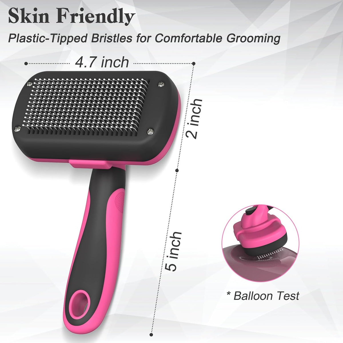 Dipoo Self Cleaning Shedding Brush - Pink - image 4