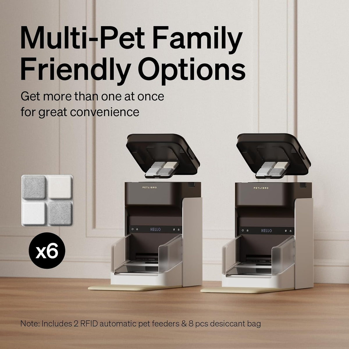 PETLIBRO RFID Automatic Cat Feeder - Brown / Feeder+Desiccant - image 2